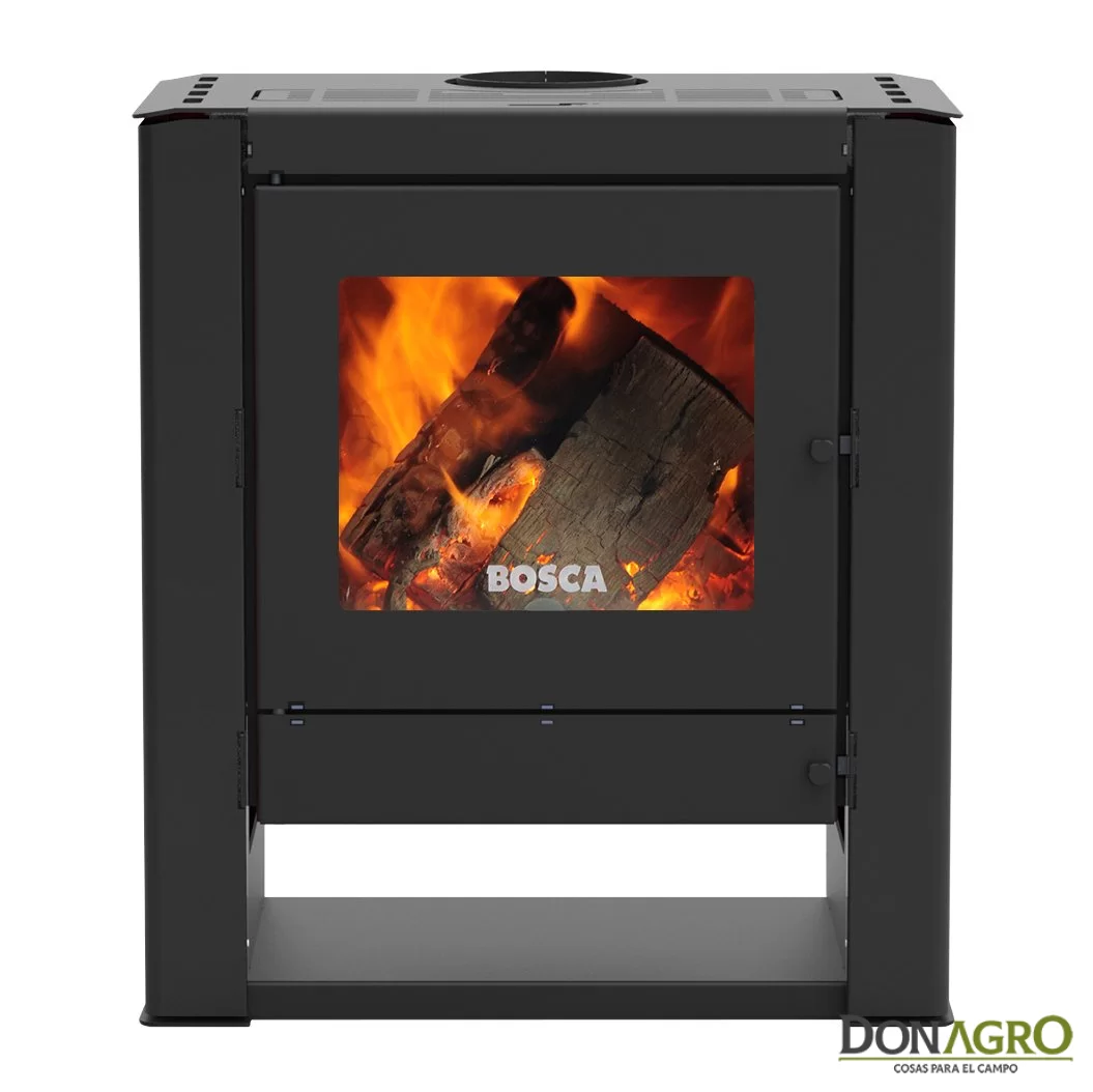 Estufa a Leña Bosca Gold 500 Black Vision Charcoal 10.318Kcal