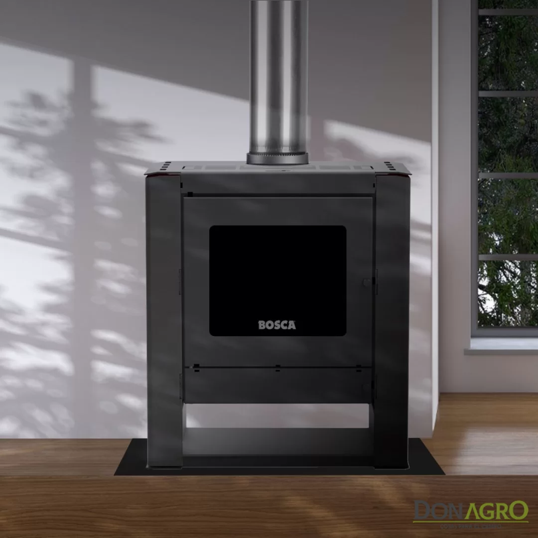 Estufa a Leña Bosca Gold 500 Black Vision Charcoal 10.318Kcal