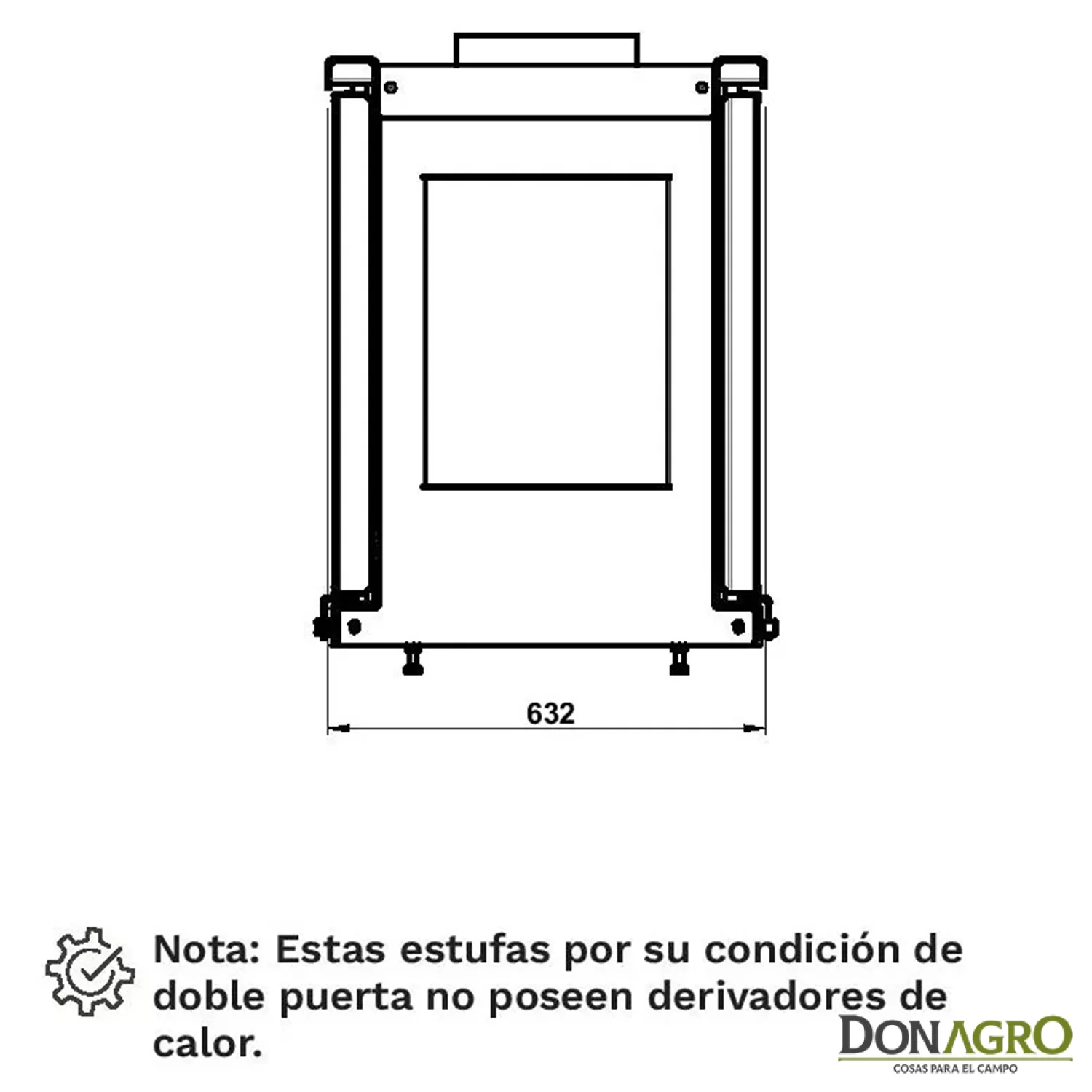 Estufa a Leña Tromen Paris Doble Puerta 27.000 Kcal