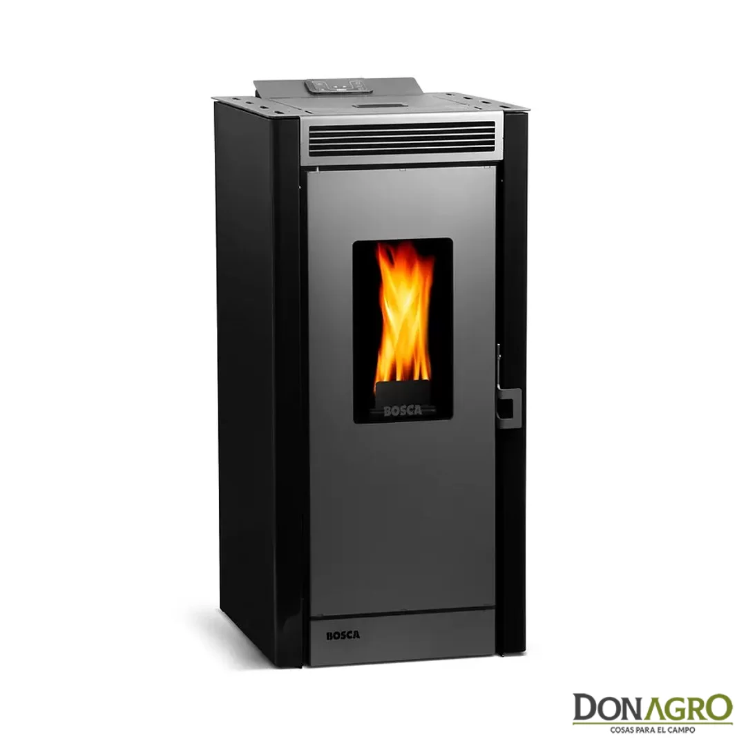 Estufa a Pellet Bosca Black Vision Negra 9700 Kcal