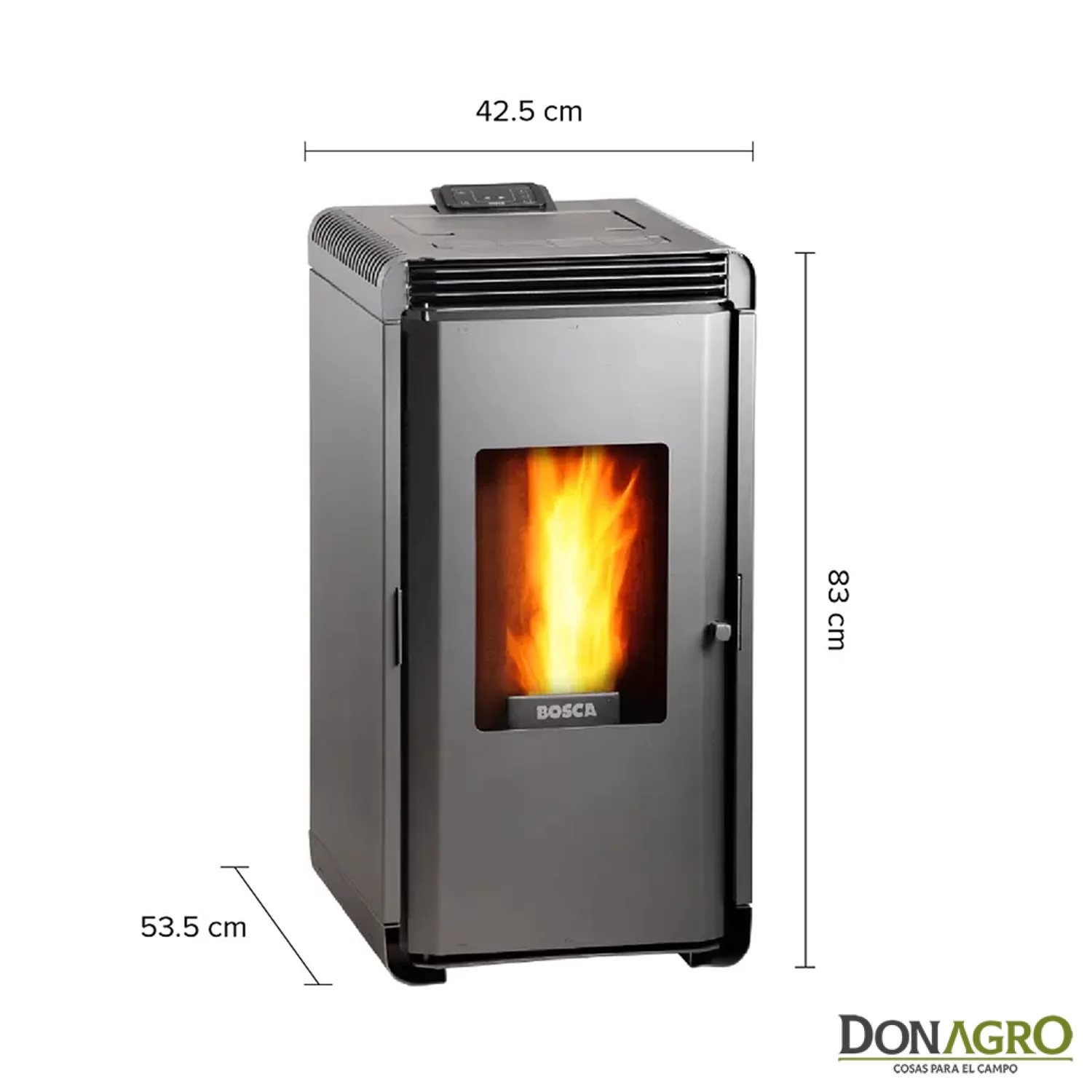 Estufa a Pellet Bosca Hera+ Charcoal 7738 Kcal