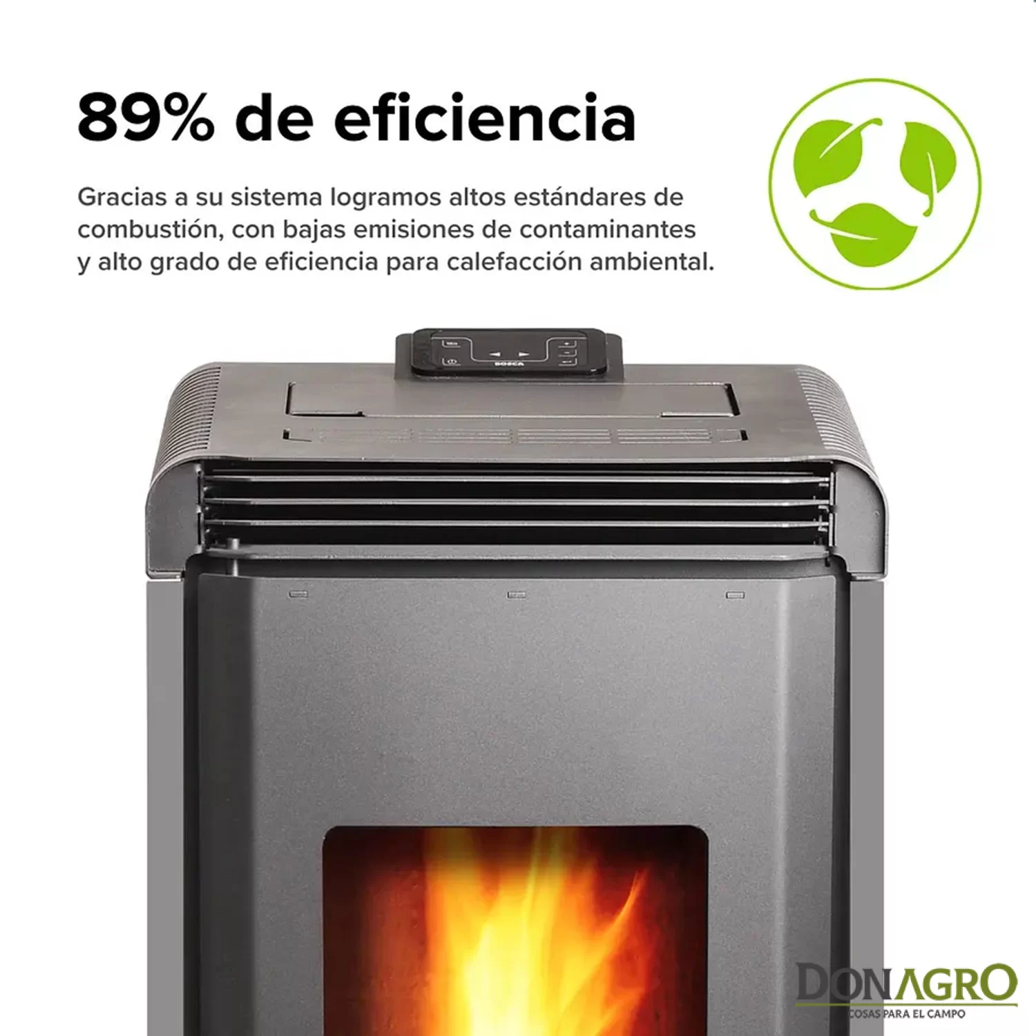 Estufa a Pellet Bosca Hera+ Charcoal 7738 Kcal
