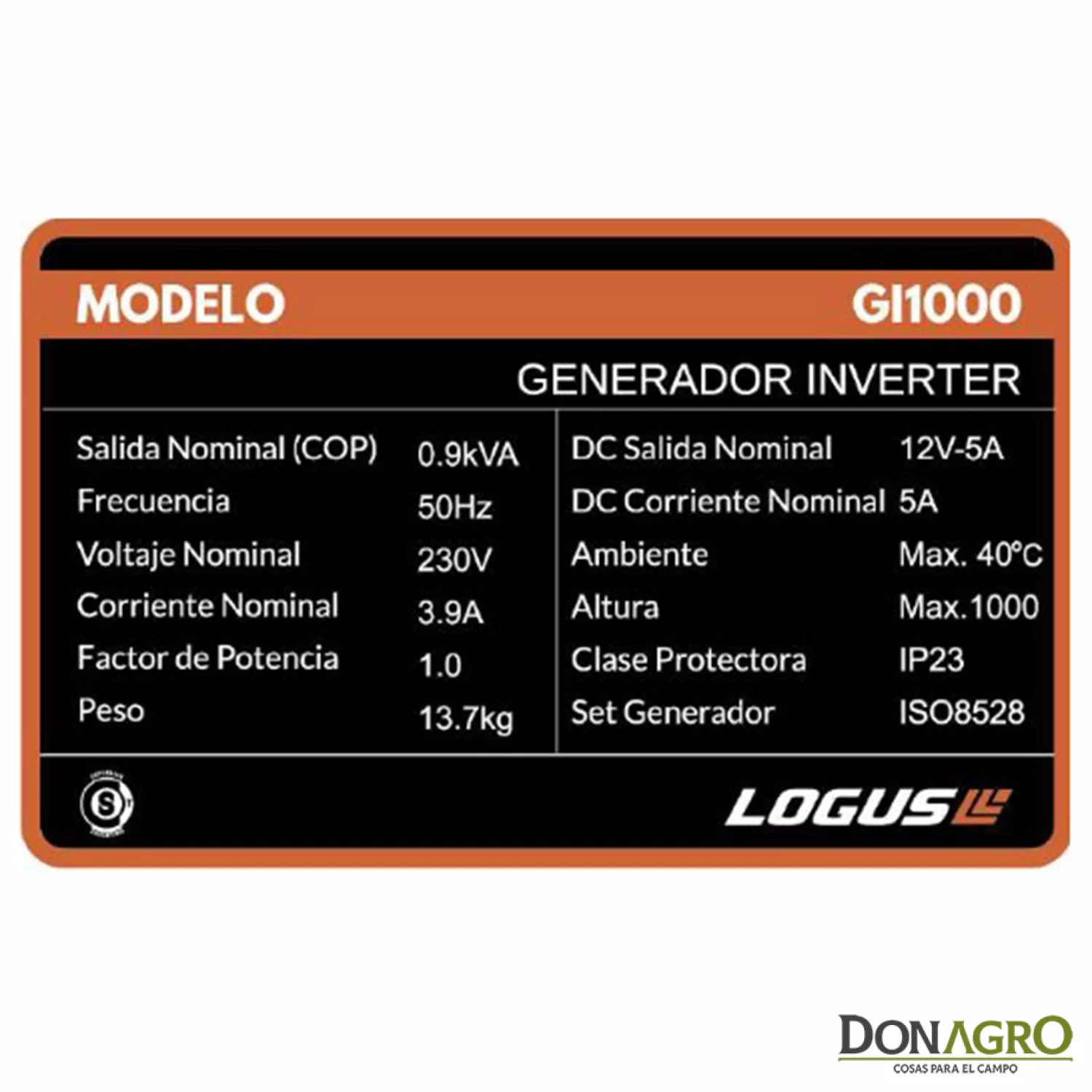 Generador Inverter Silent 1000 Watts LOGUS