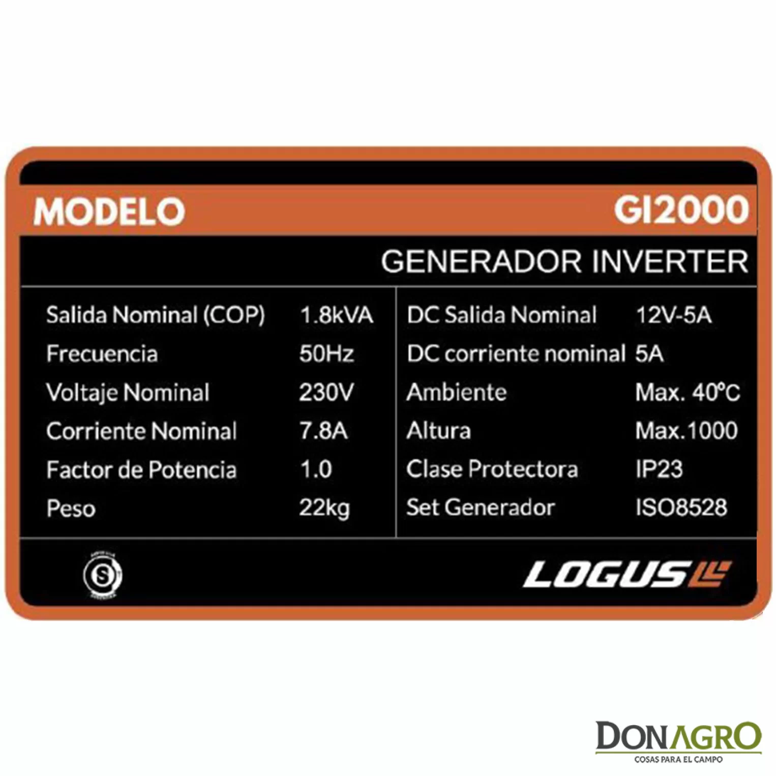 Generador Inverter Silent 2000watts LOGUS