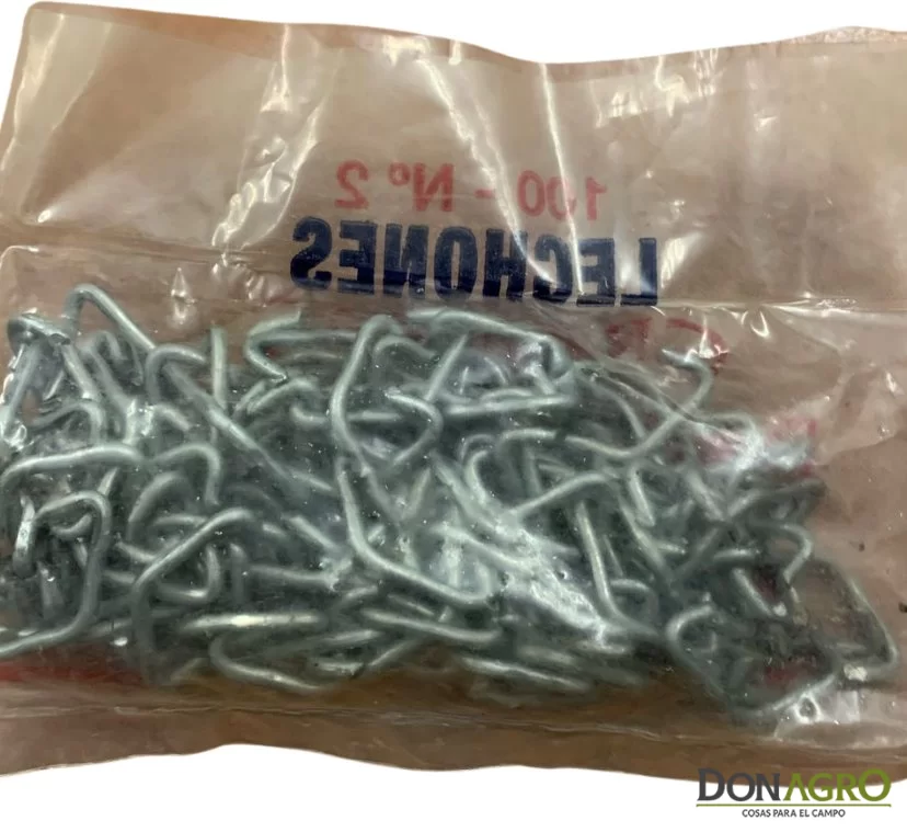 Grampas para cerdos galvanizadas N°2 x 100 unidades