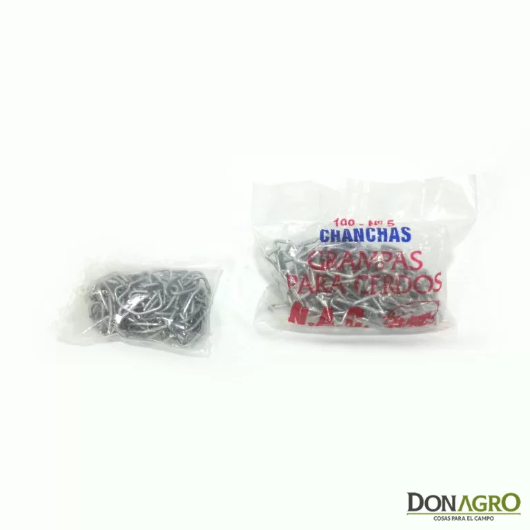 Grampas para cerdos galvanizadas N°5 x 100 unidades
