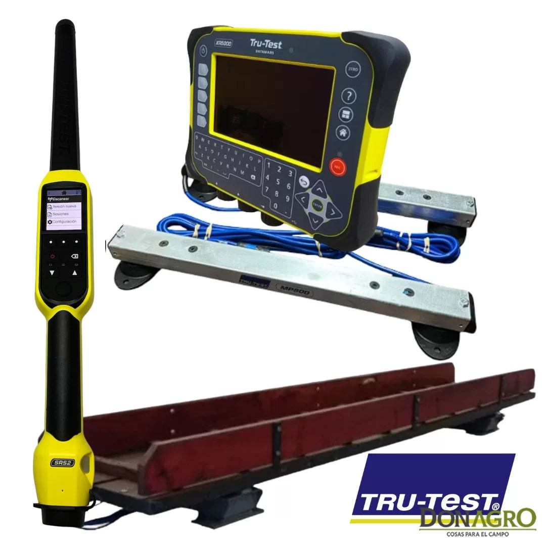 KIT Balanza Indicador JR5000 + Baston XRSi TRU-TEST SRS2i + Plataforma + Barras 60 cm 2000 Kgrs