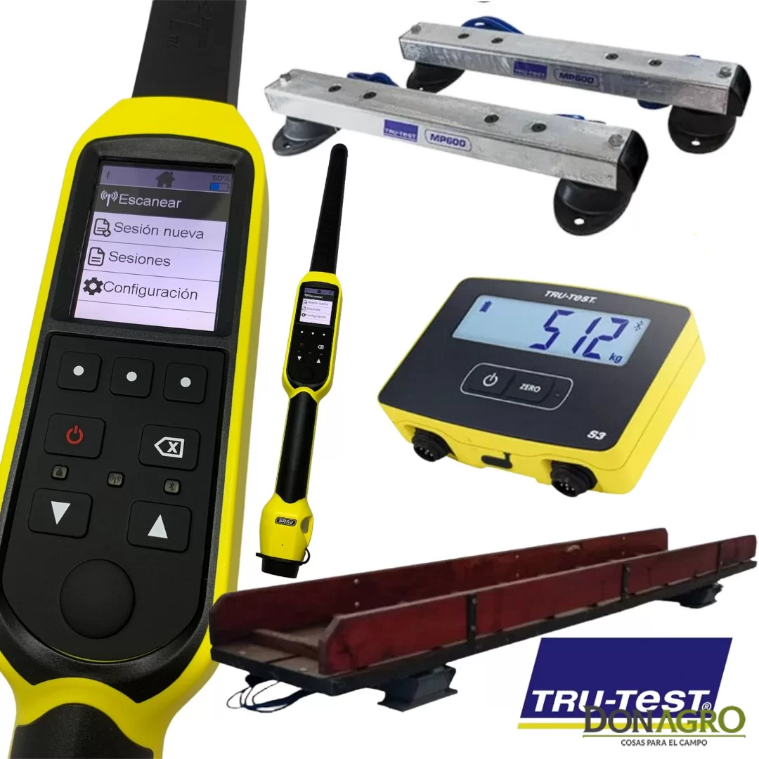 KIT Balanza Indicador S3 + Baston XRSi TRU-TEST0 + Plataforma 2000 Kgrs