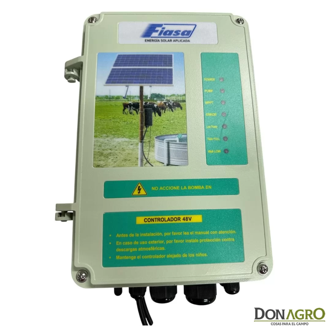 Kit Bomba Solar Sumergible 60/500 FIASA 48V 1.8M3 hasta 500 mts 