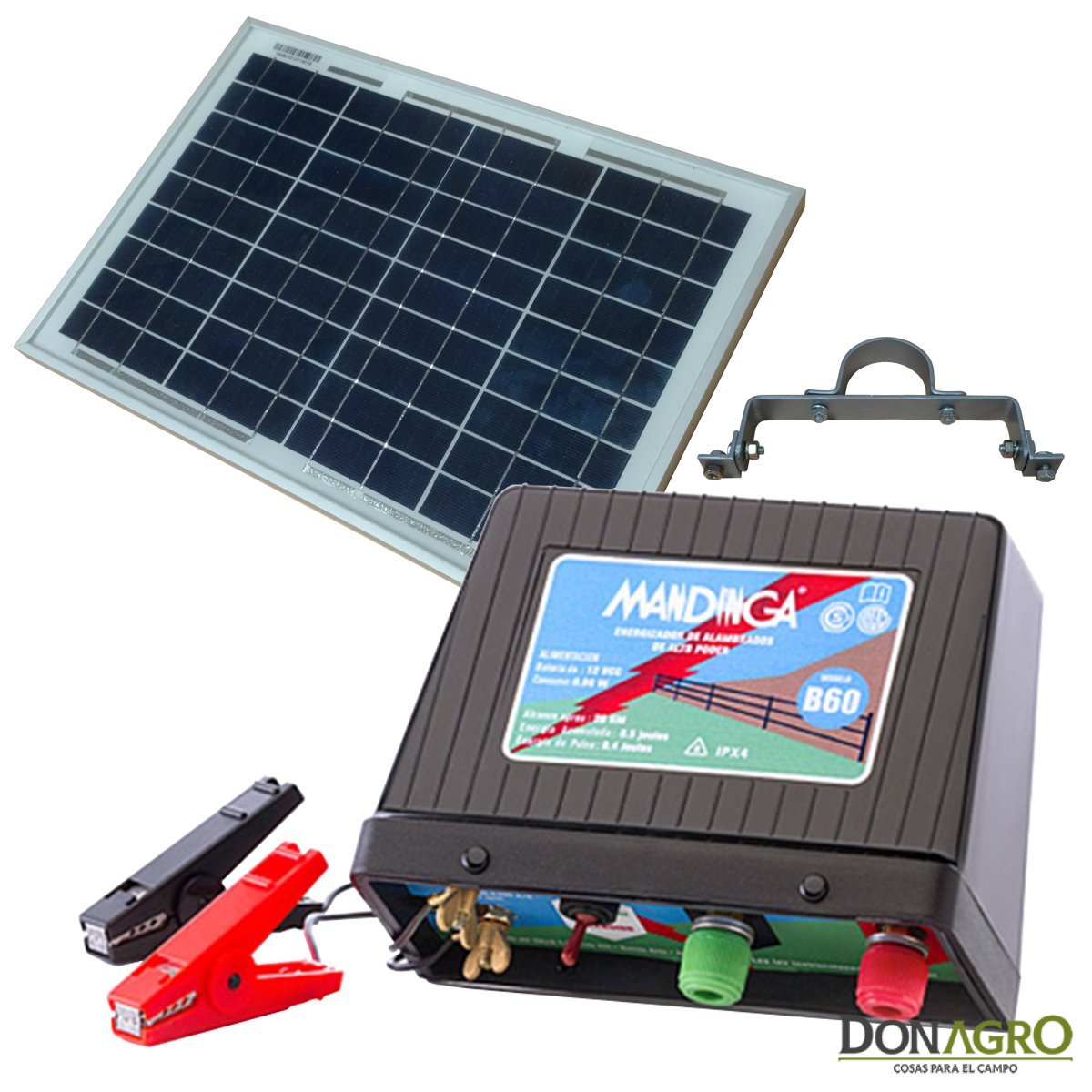 Kit Boyero Electrificador Solar Mandinga FIASA 20Km 0.35j