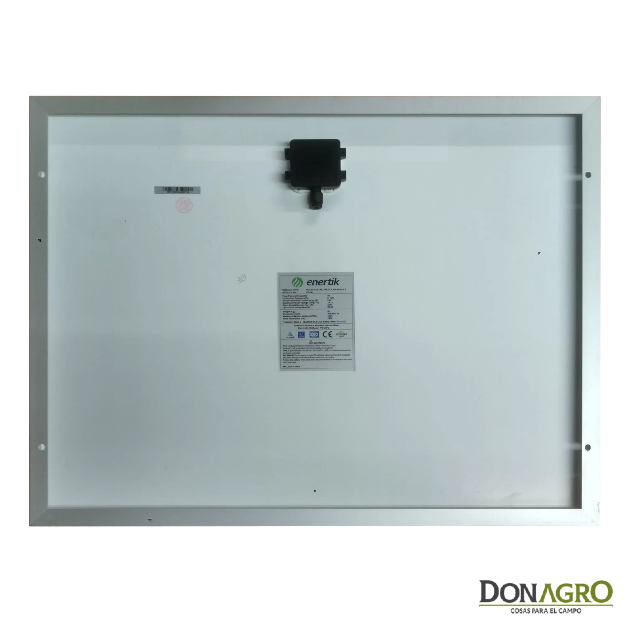 Panel Solar Enertik 50w 18v