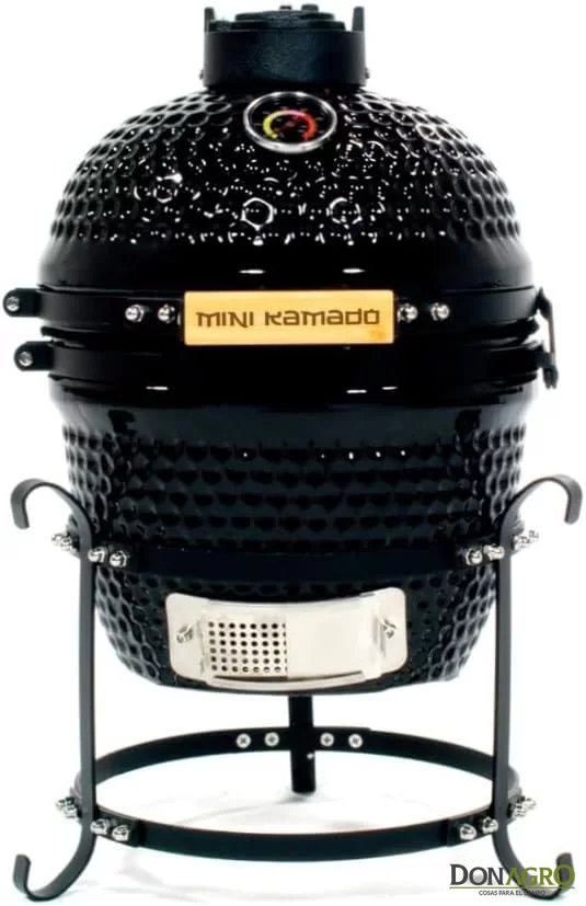 Parrilla Horno Ceramica Kamado MINI Negro 13