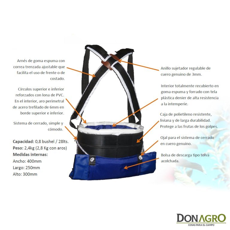 Recolector de frutas PVC