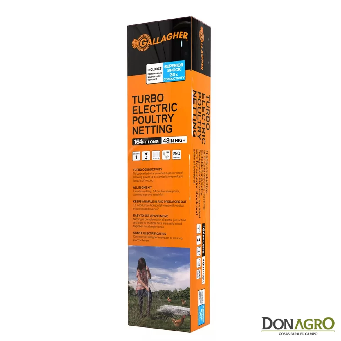 Red Malla para Gallinas GALLAGHER 112 cm alto X 50 MTS