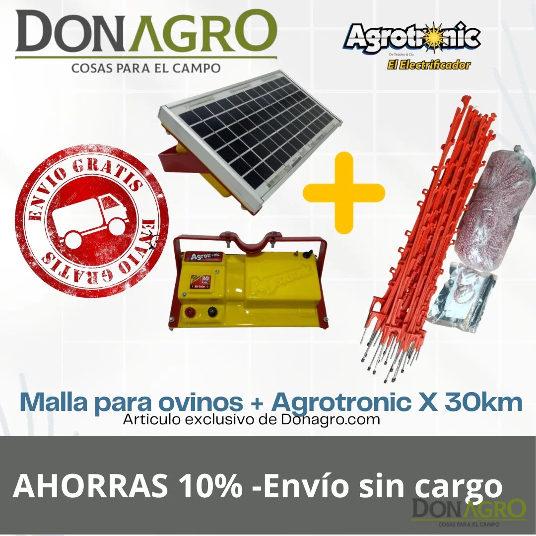Red malla para ovinos + Agrotronic x 30 km