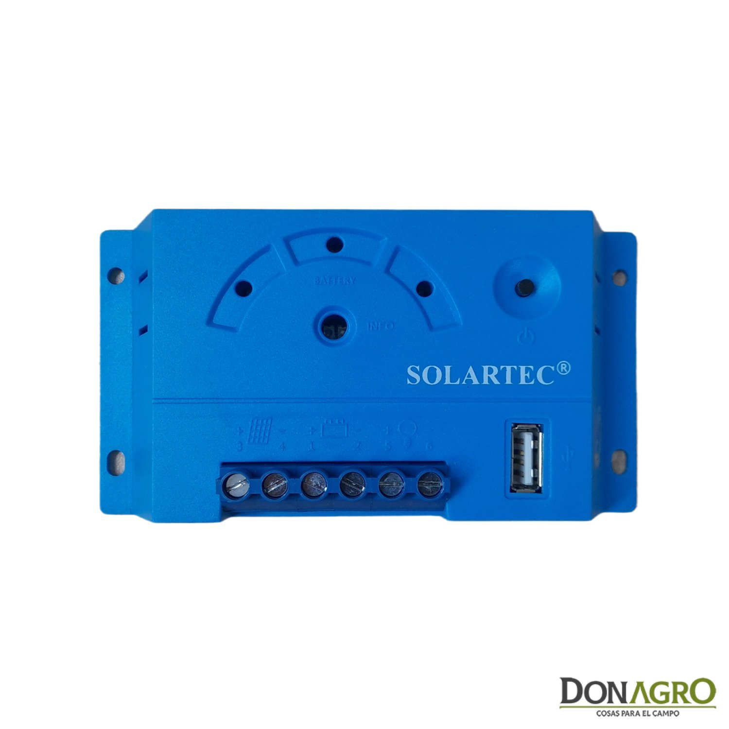 Regulador de voltaje carga solar 10 amp 12v SOLARTEC