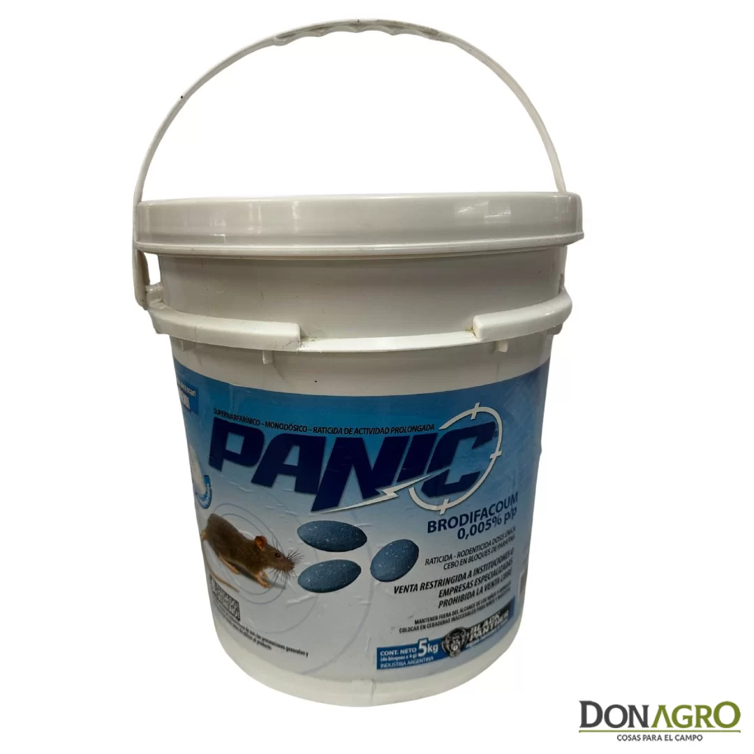 Rodenticida Balde x 5Kgrs PANIC Cebo en Bloques 