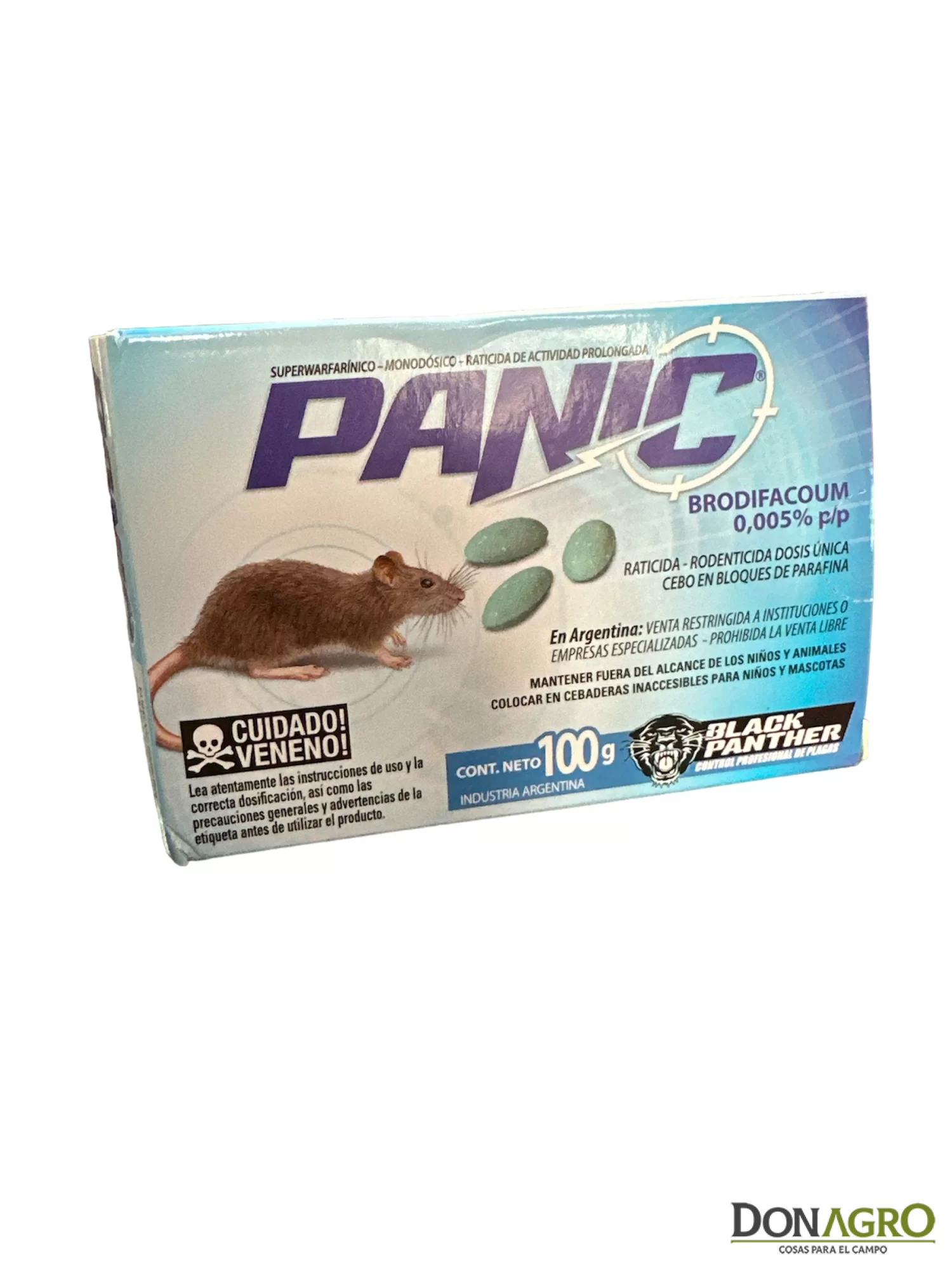 Rodenticida Raticida PANIC dispenser x 10u