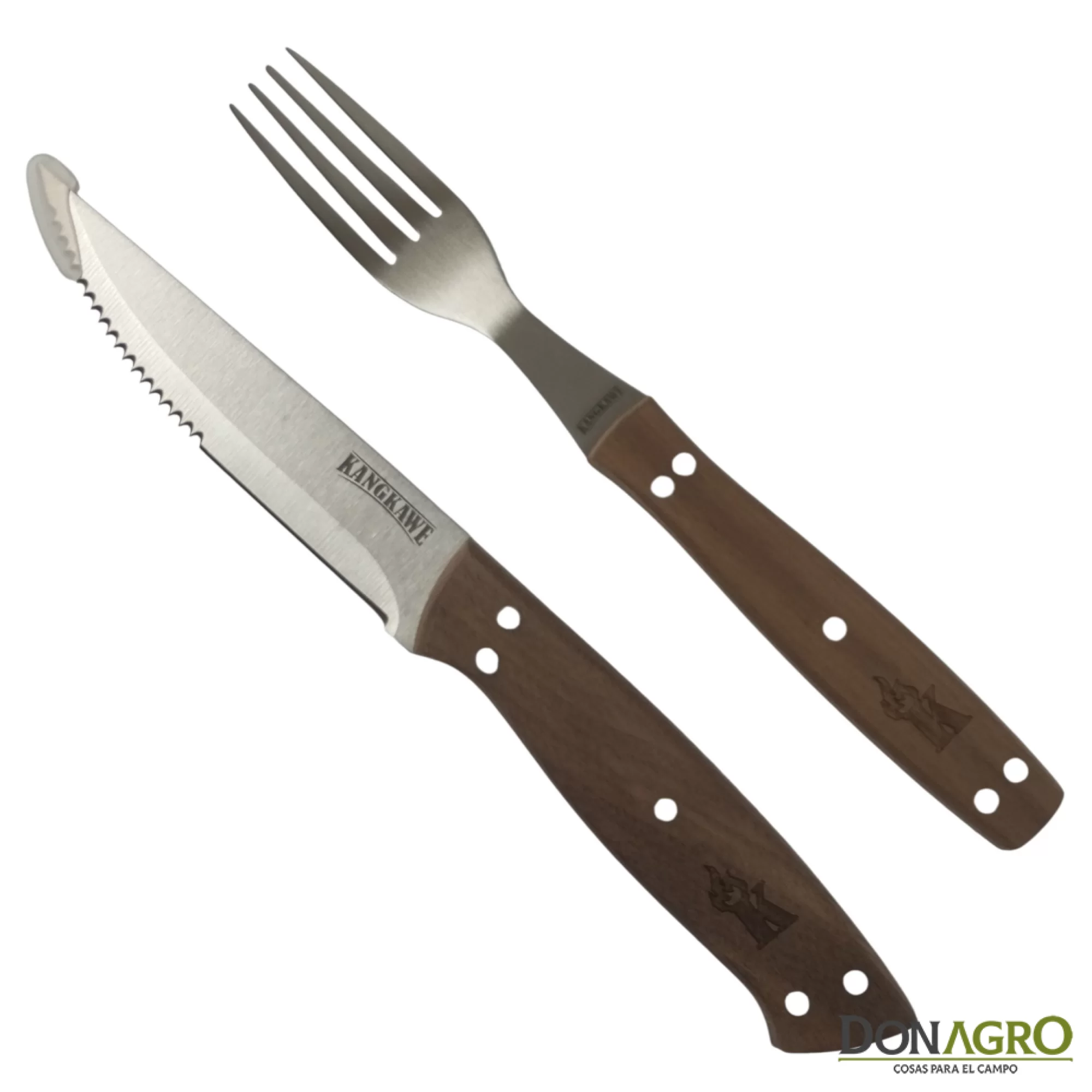 Set de 4 Cuchillos y 4 Tenedores para Asado