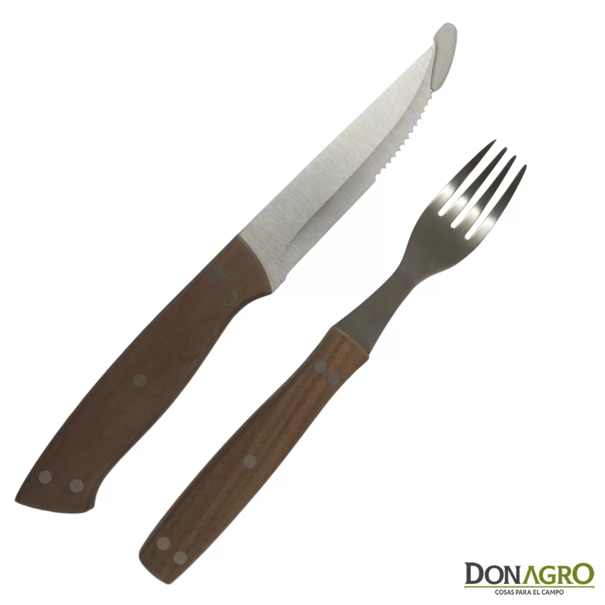 Set de 4 Cuchillos y 4 Tenedores para Asado