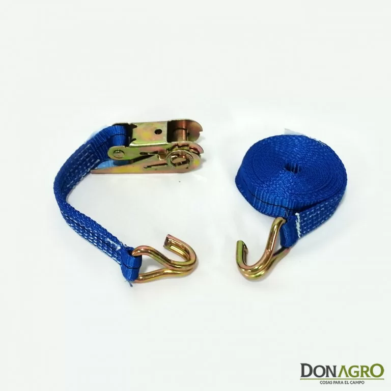 Suncho con Crique (traca traka) de 25mm x 4m con garfio 1000kg