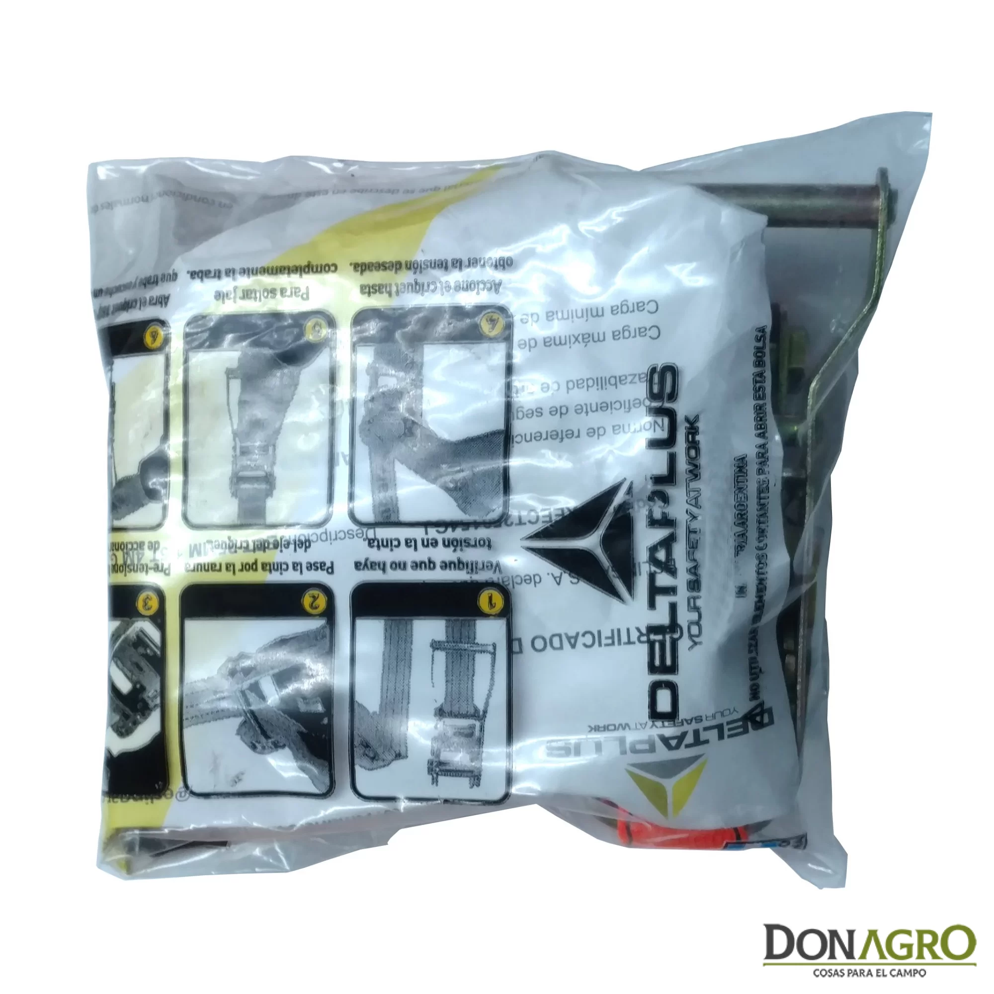 Suncho con Crique (traca traka) de 25mm x 4m con garfio 1500kg