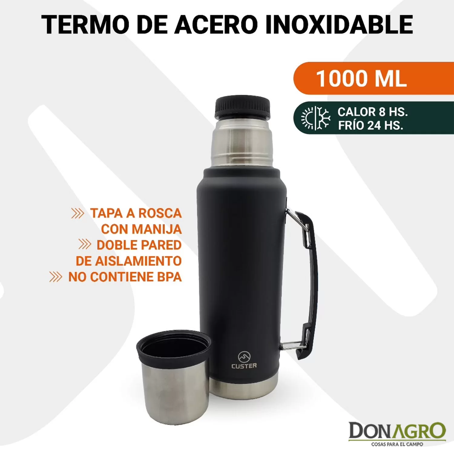 Termo con Pico Cebador 1Lts Custer