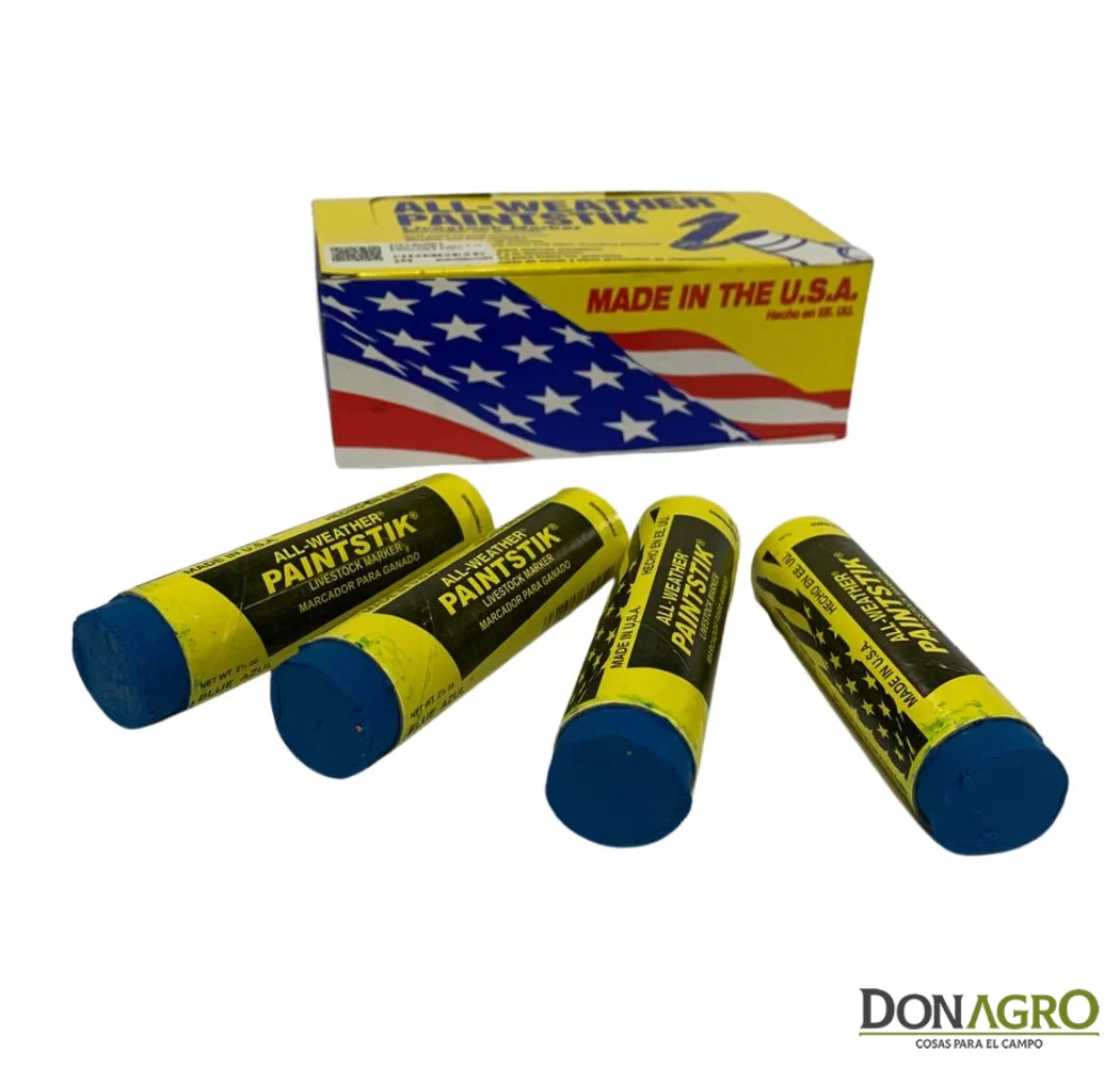 Tiza Pintura Barra Cerdos Ovejas Vacas Paintstik Azul 12 Unid