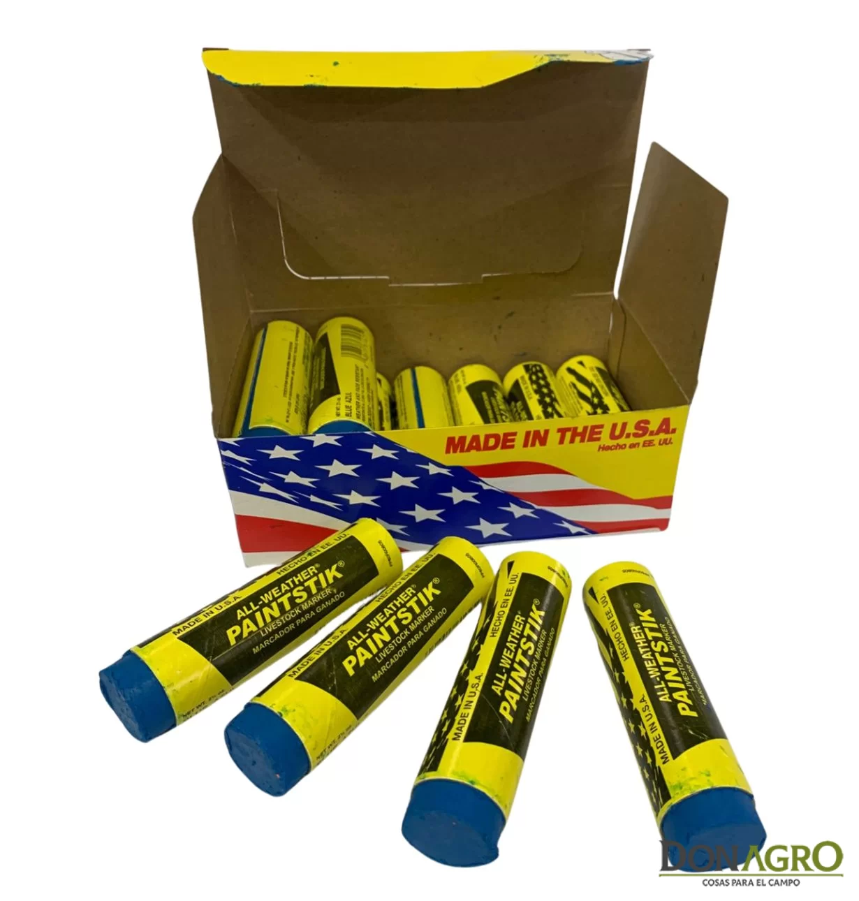 Tiza Pintura Barra Cerdos Ovejas Vacas Paintstik Azul 12 Unid