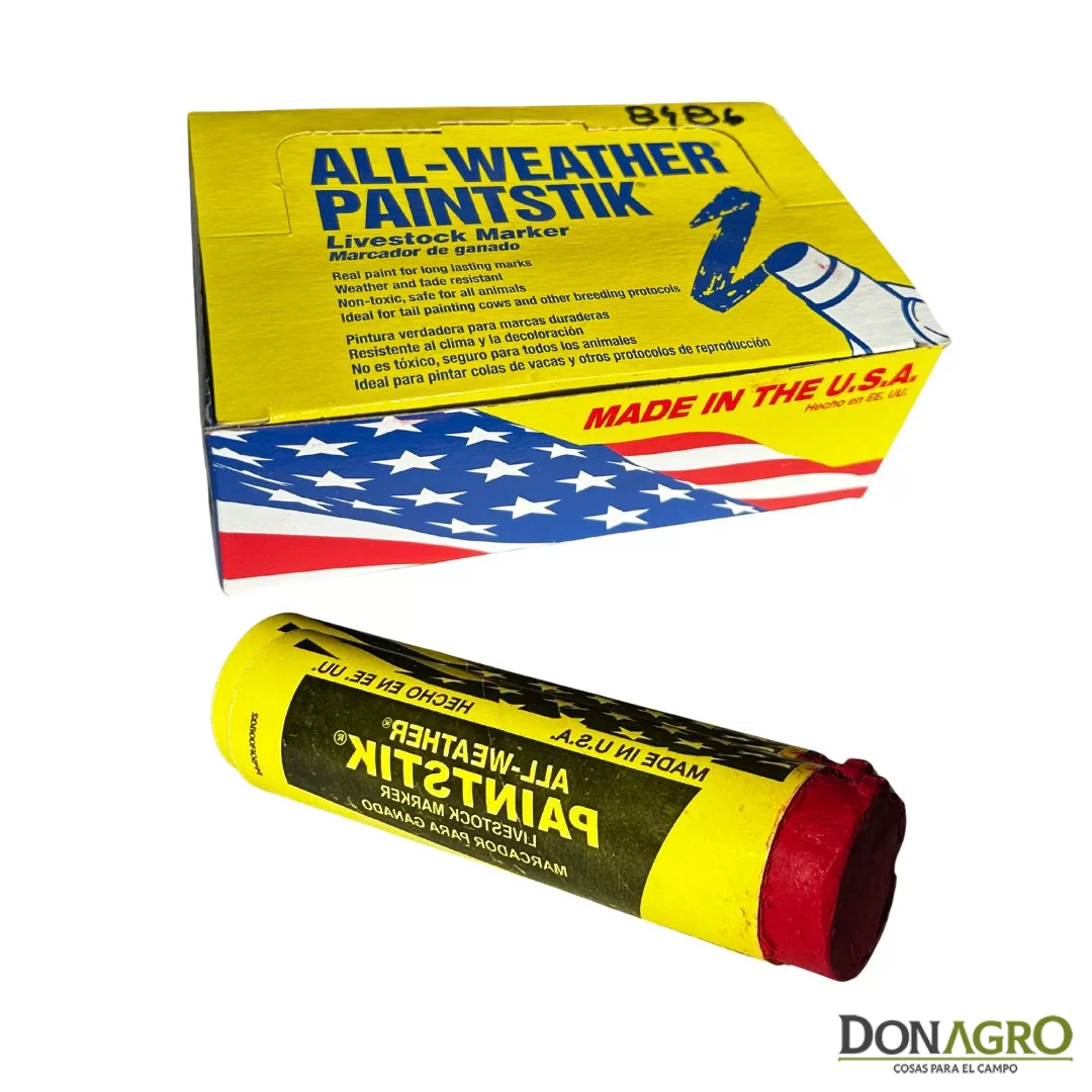 Tiza Pintura Barra Cerdos Ovejas Vacas Paintstik Roja 12 Unid
