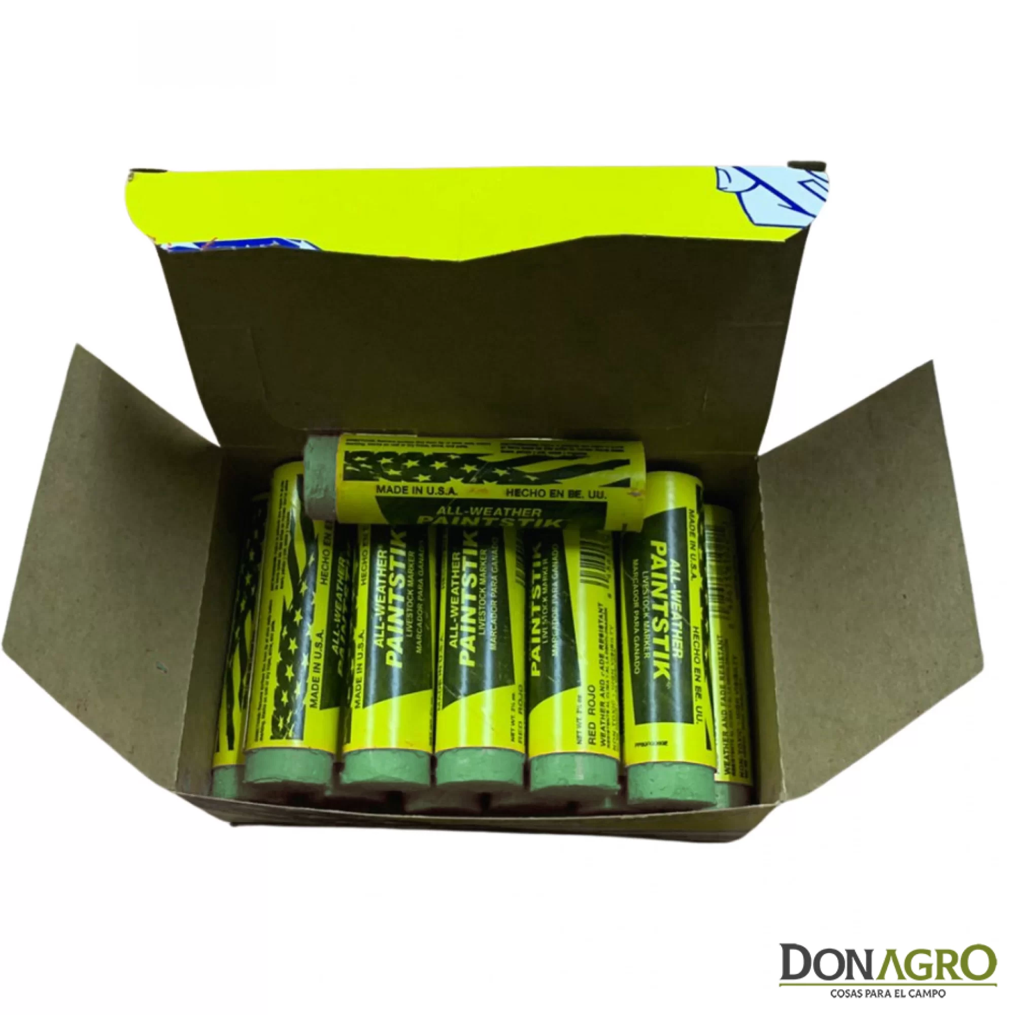 Tiza Pintura Barra Cerdos Ovejas Vacas Paintstik Verde 12 Unid