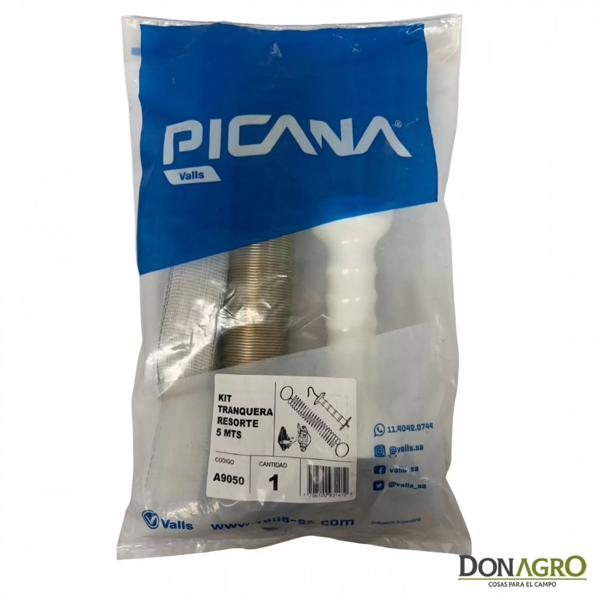 Tranquera Resorte y Cinta Aislada 5mts PICANA