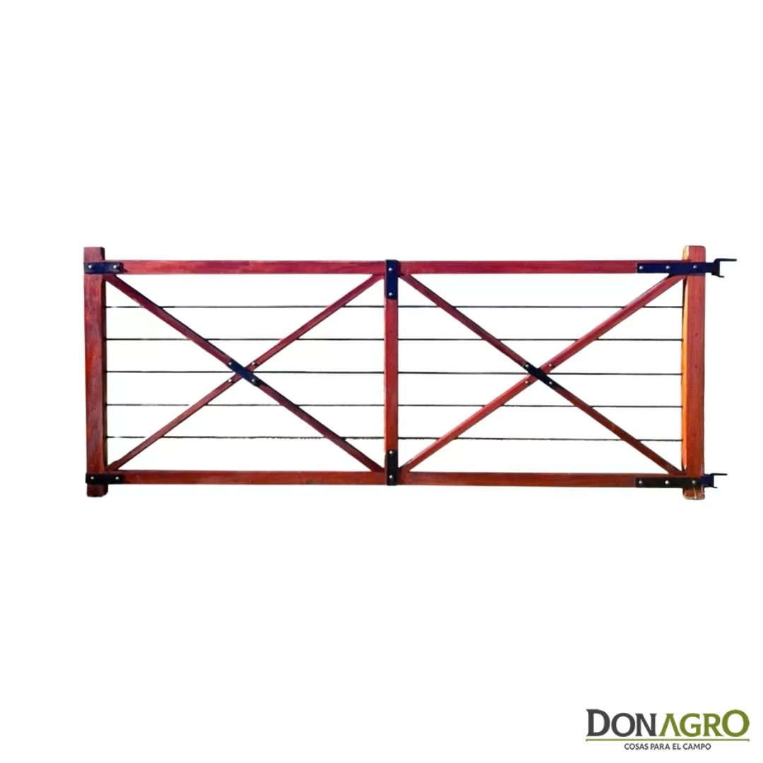Tranqueras de tiretas Curupay 4.00 mts x 1.20 mts Diagonal Doble