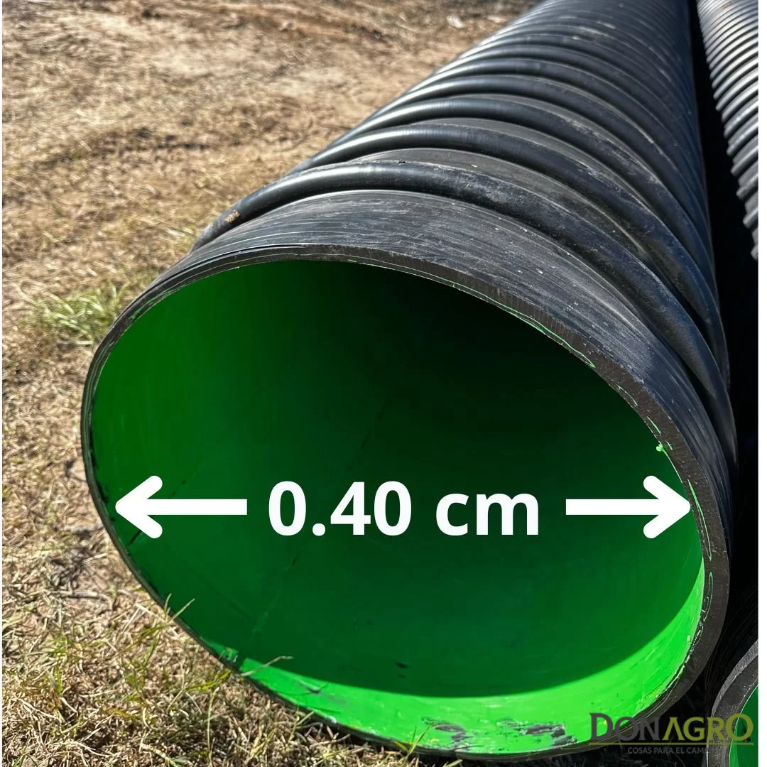 Tubo Alcantarilla PEAD ECOLINE Extremo Liso 0.40 cm x 6 mts