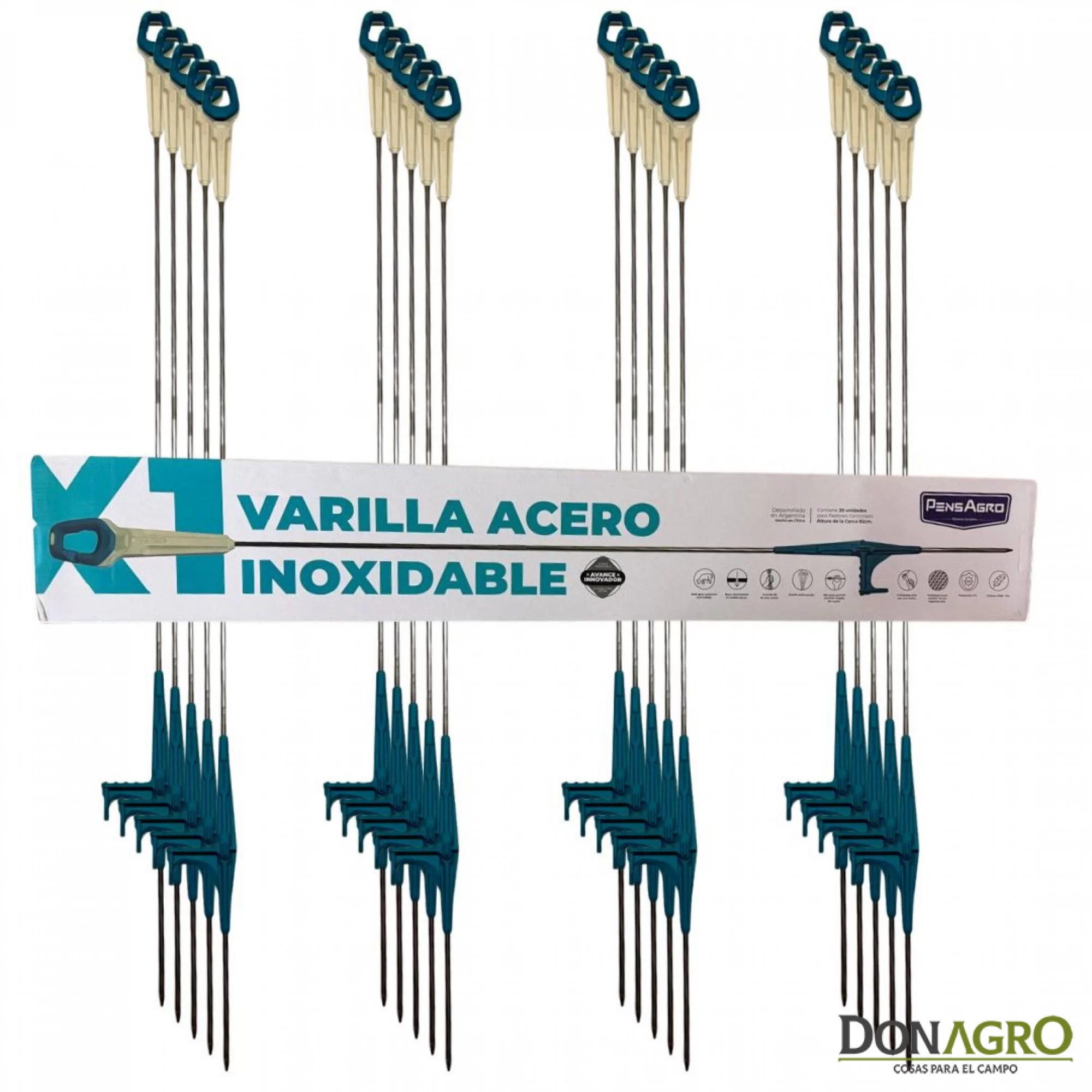 Varilla de Acero inoxidable PENSAGRO 1.00m  CAJA X 20 