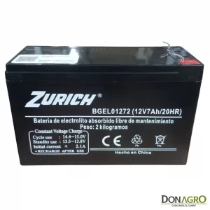 Bateria de Gel Zurich 12v 7 Amp.