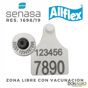 Caravana Electronica ALLFLEX Oficial SENASA Binomio 25 Unid. HDX (TAMBO-GRANJAS PORCINAS)