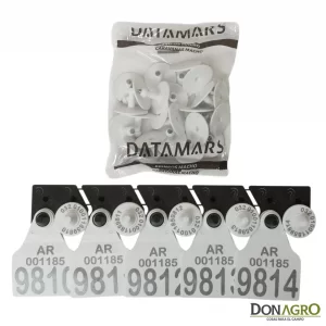 Caravana Electronica DATAMARS Oficial SENASA Binomio 25 Unid. BLANCA