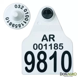 Caravana Electronica DATAMARS Oficial SENASA Binomio 25 Unid. BLANCA