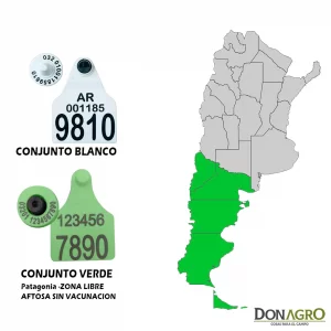 Caravana Electronica DATAMARS Oficial SENASA Binomio 25 Unid. BLANCA