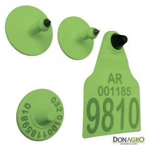 Caravana Electronica DATAMARS Oficial SENASA Binomio 25 Unid. VERDE ZONA LIBRE AFTOSA