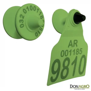 Caravana Electronica DATAMARS Oficial SENASA Binomio 25 Unid. VERDE ZONA LIBRE AFTOSA