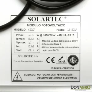 Electrificador Kit Solar 30km 1.10j Agrotronic SOLARTEC