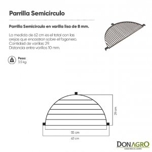 Fogonero Bosca Fire Pit F60 con Parrilla y Cruz Bosca