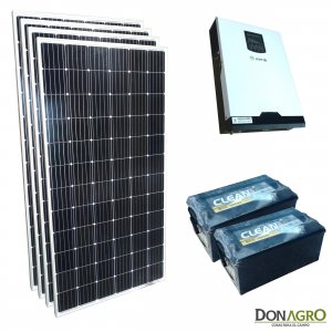 Kit Energia Solar para Casa 3000w Full 4 Paneles 2 Baterias