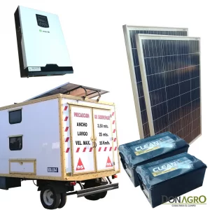 Kit Energia Solar para Casilla o Motorhome 2000w 2 Paneles 2 Baterias