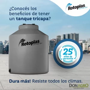 Tanque de Agua 1100Lts Rotoplast Tricapa Vertical