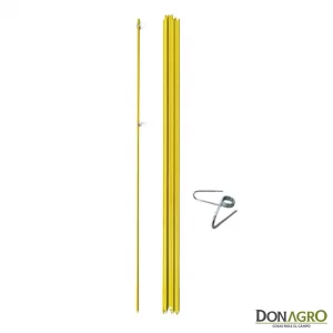 Varilla de Fibra de Vidrio 1.20m x 10mm c/2 clips SAN MIGUEL