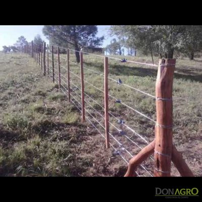 Alambrado de postes de quebracho 7 hilos (materiales x metro)