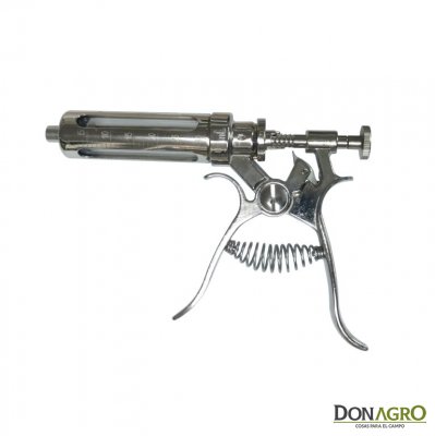 Jeringa Automática 30cc metal y vidrio